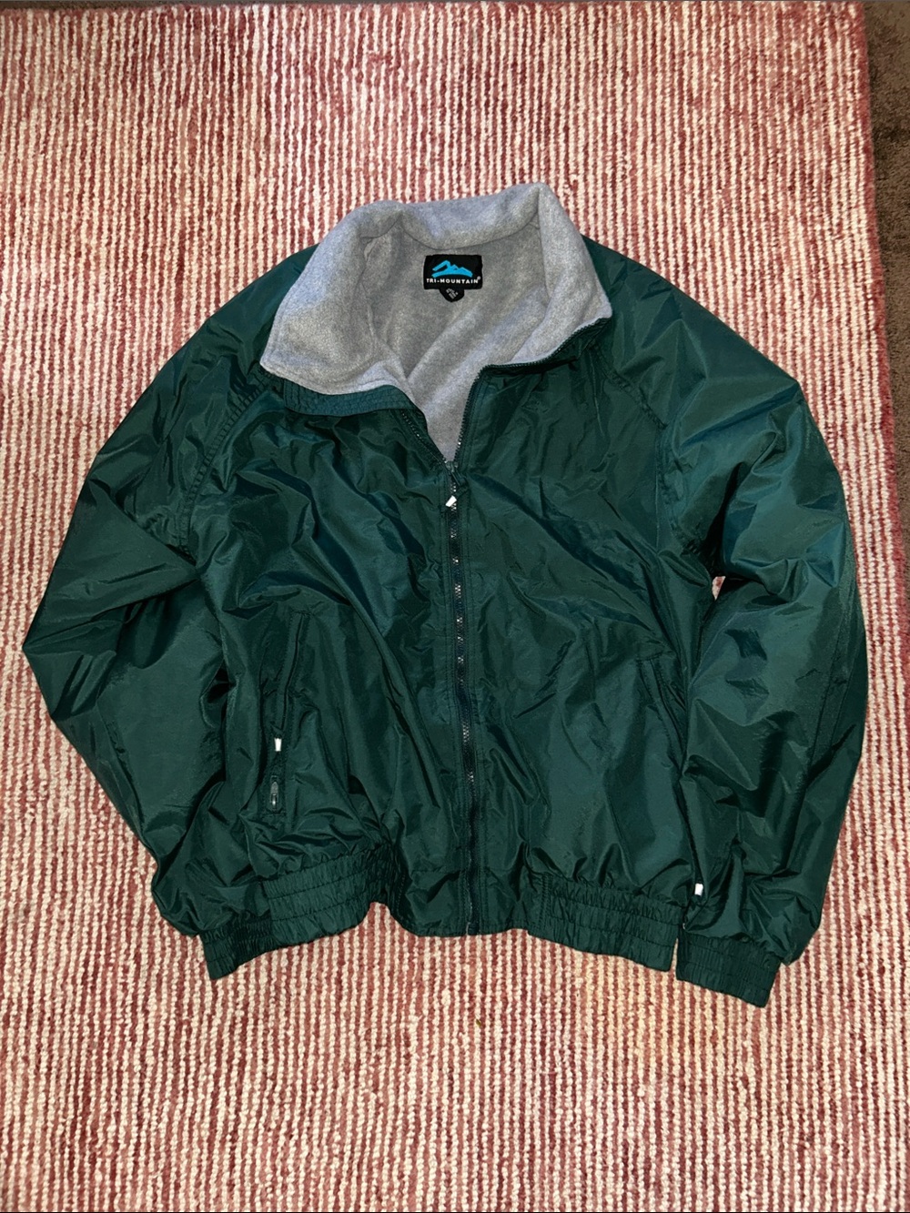 Men's Forest Green Windbreaker Jacket